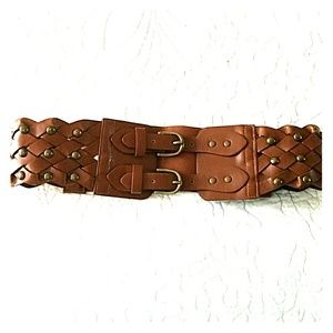 Brown wide belt