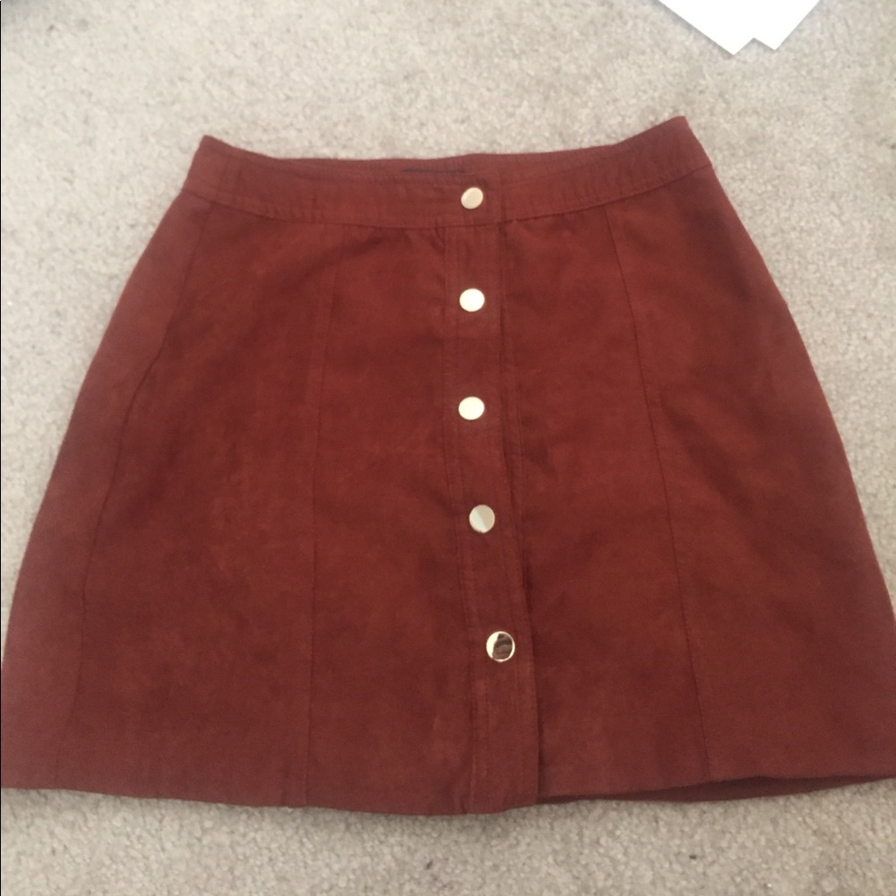 Faux suede skirt