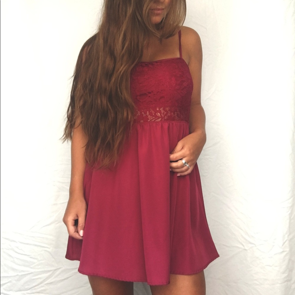 Wine Sun Dress