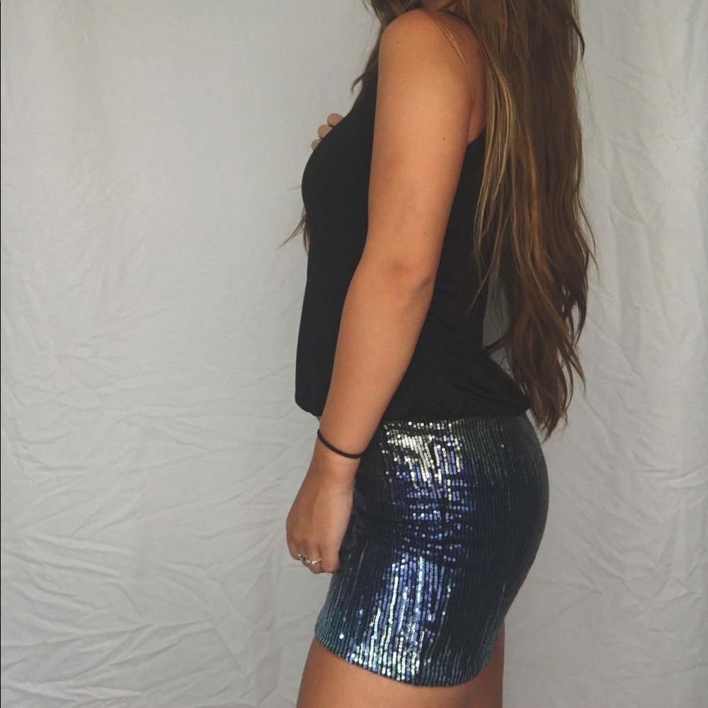 Black Sequined Dress
