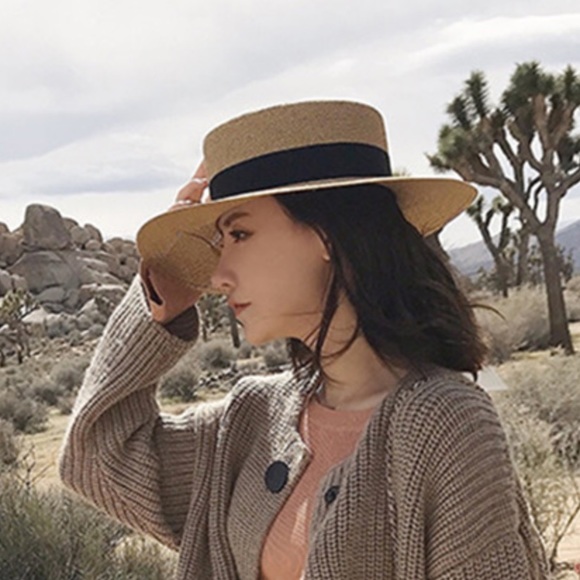 shop_terracotta Accessories - Boater Hat - Khaki