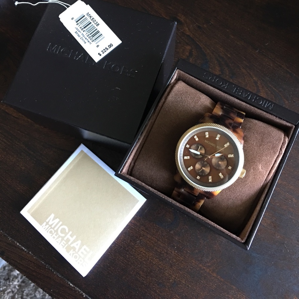 Michael Kors tortoise watch