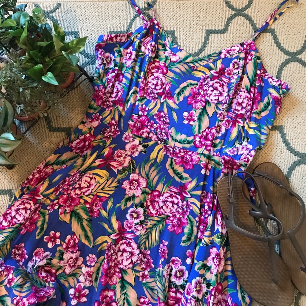 Hawaiian Print Dress