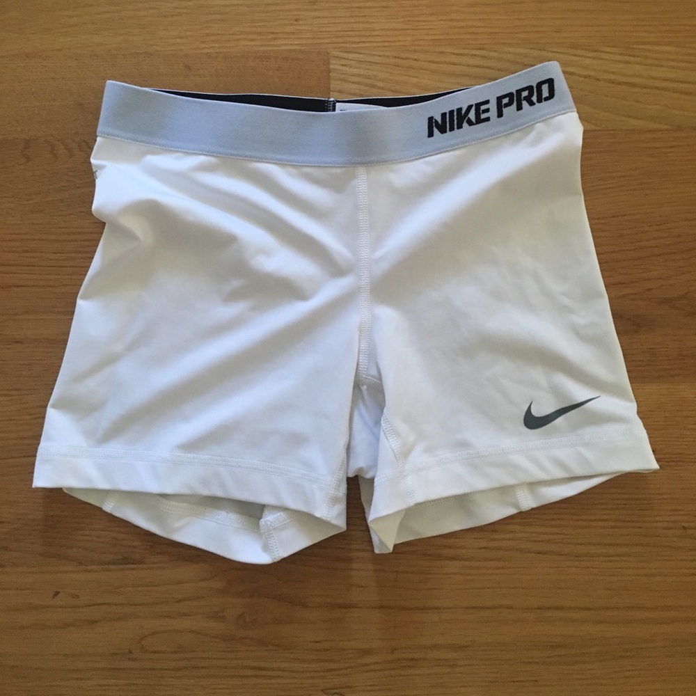 Nike Pro white spandex