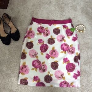 Kate Spade sequin floral skirt