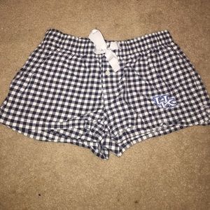 Black and white checkered UK soft sleep shorts