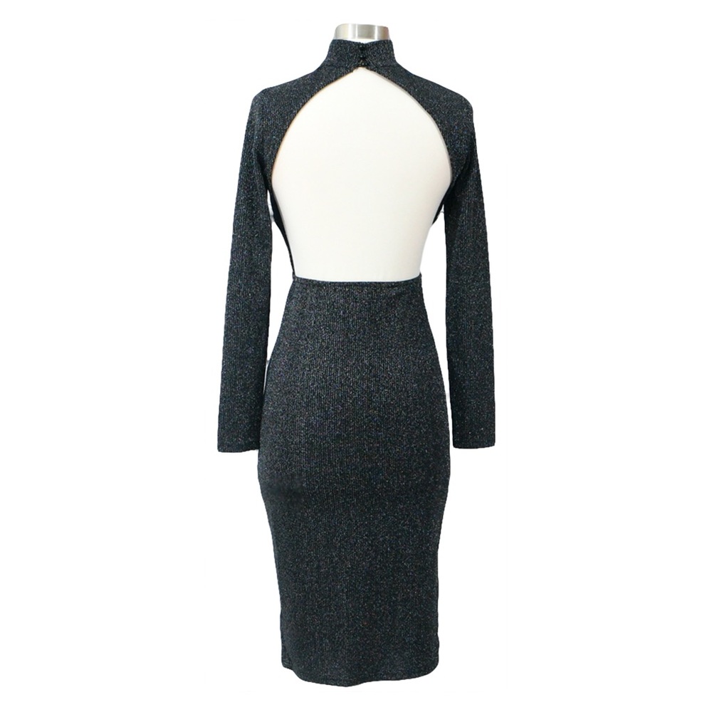 ❗️FINAL PRICE❗️ Grey Backless Ribbed Bodycon Dress - Picture 7 of 7