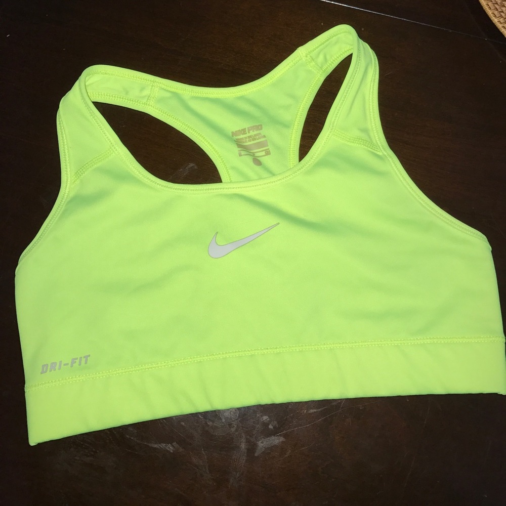 Nike Dri Fit Sports Bra ( Neon Yellow)