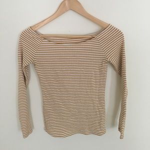 American Apparel Ribbed Off the Should Top