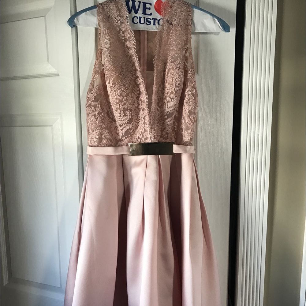 Nicole Bakti Embroidered High-Lo Gown