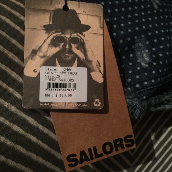 NWT One Teaspoon Denim Polka Sailors - Picture 3 of 6