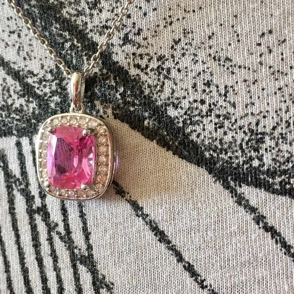 Pretty Pink corundum necklace