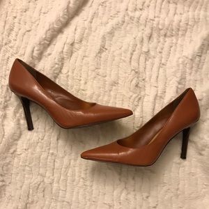 Ralph Lauren Brown Leather Heels