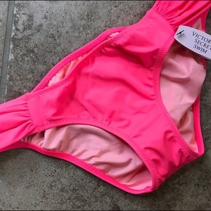New VS Neon Coral Bikini Bottoms