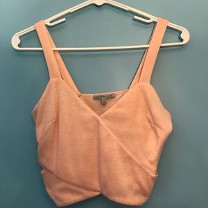 Charlotte Russe Pink Slit Crop Top