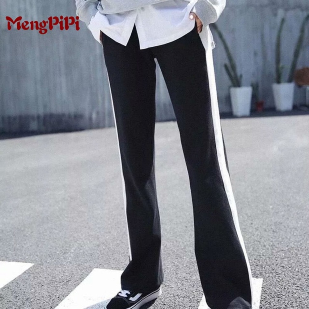 White and black trousers