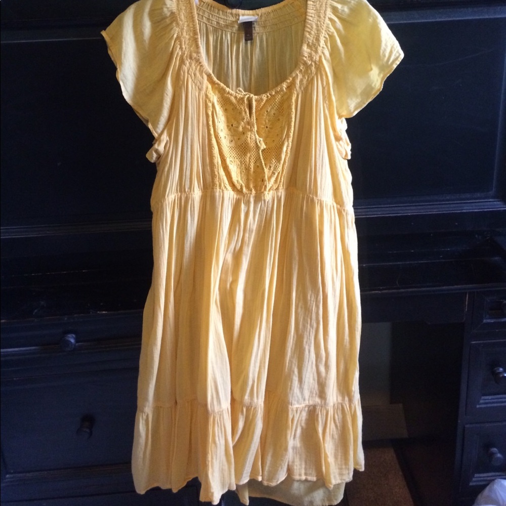 Boho sunshine colored dress.