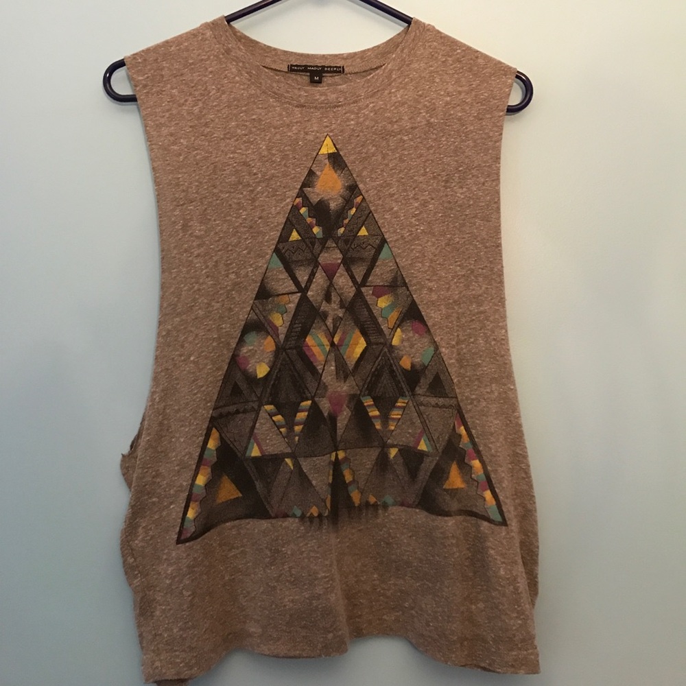 Truly Madly Deeply Hipster Triangle Muscle Tank