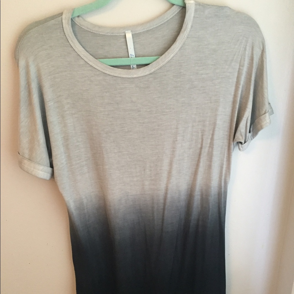 Grey/black ombré tshirt dress