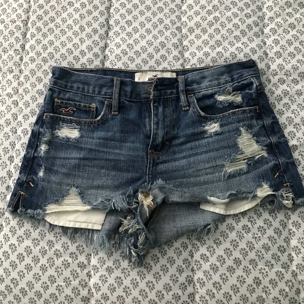 Hollister dark wash shorts