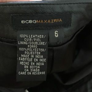 BCBG Maxazria leather skirt
