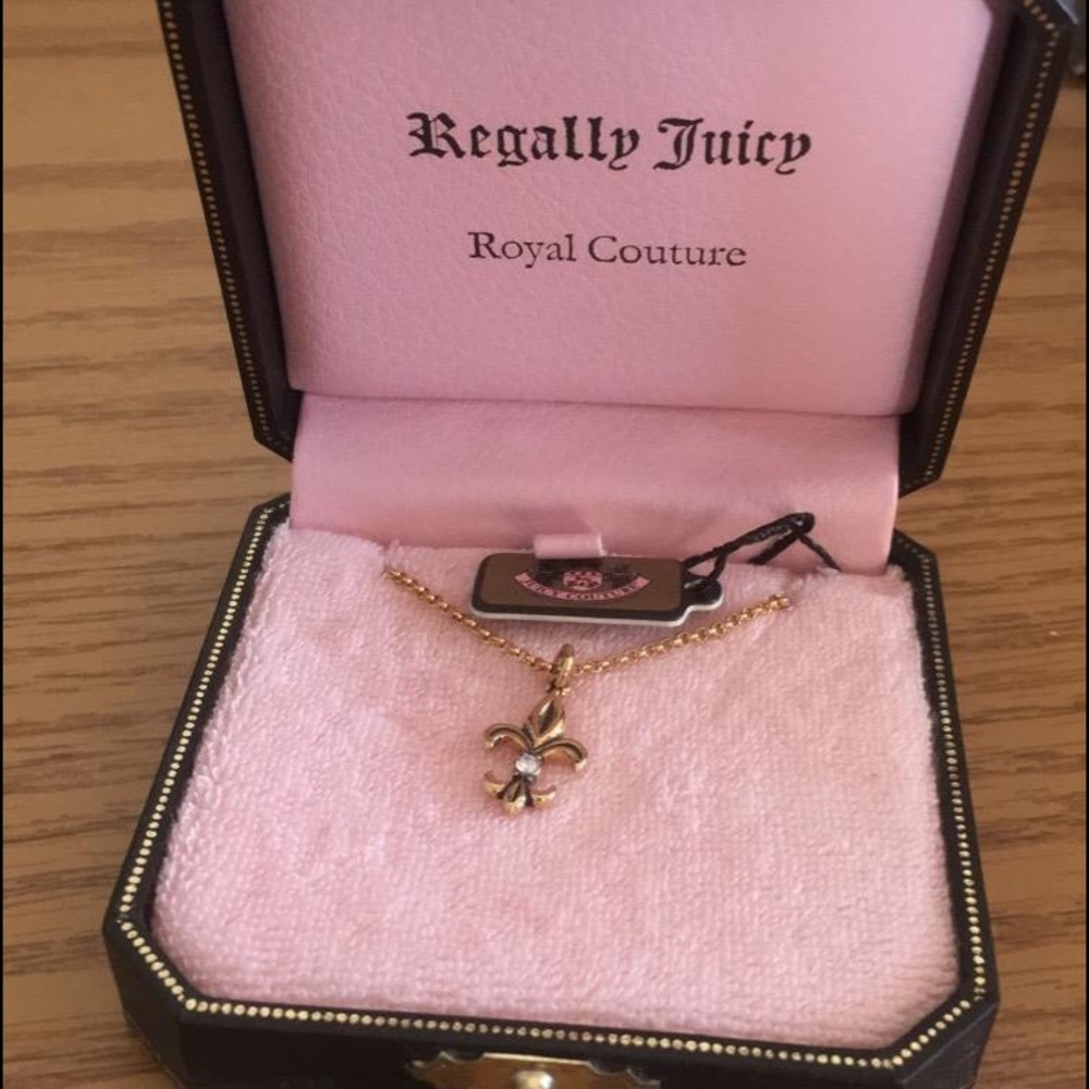 Juicy Couture Fleur de Lis Charm Necklace
