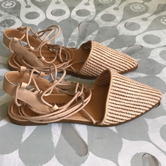 ⬇️{Lucky Brand}Mackneill Ankle Wrap-Tie Woven Flat - Picture 4 of 6