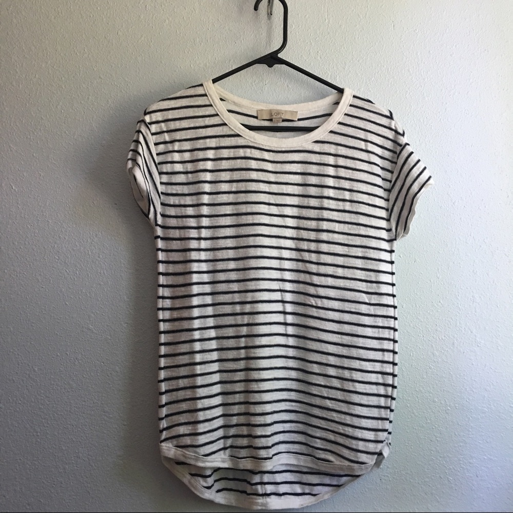 Ann Taylor Loft striped tee top XS