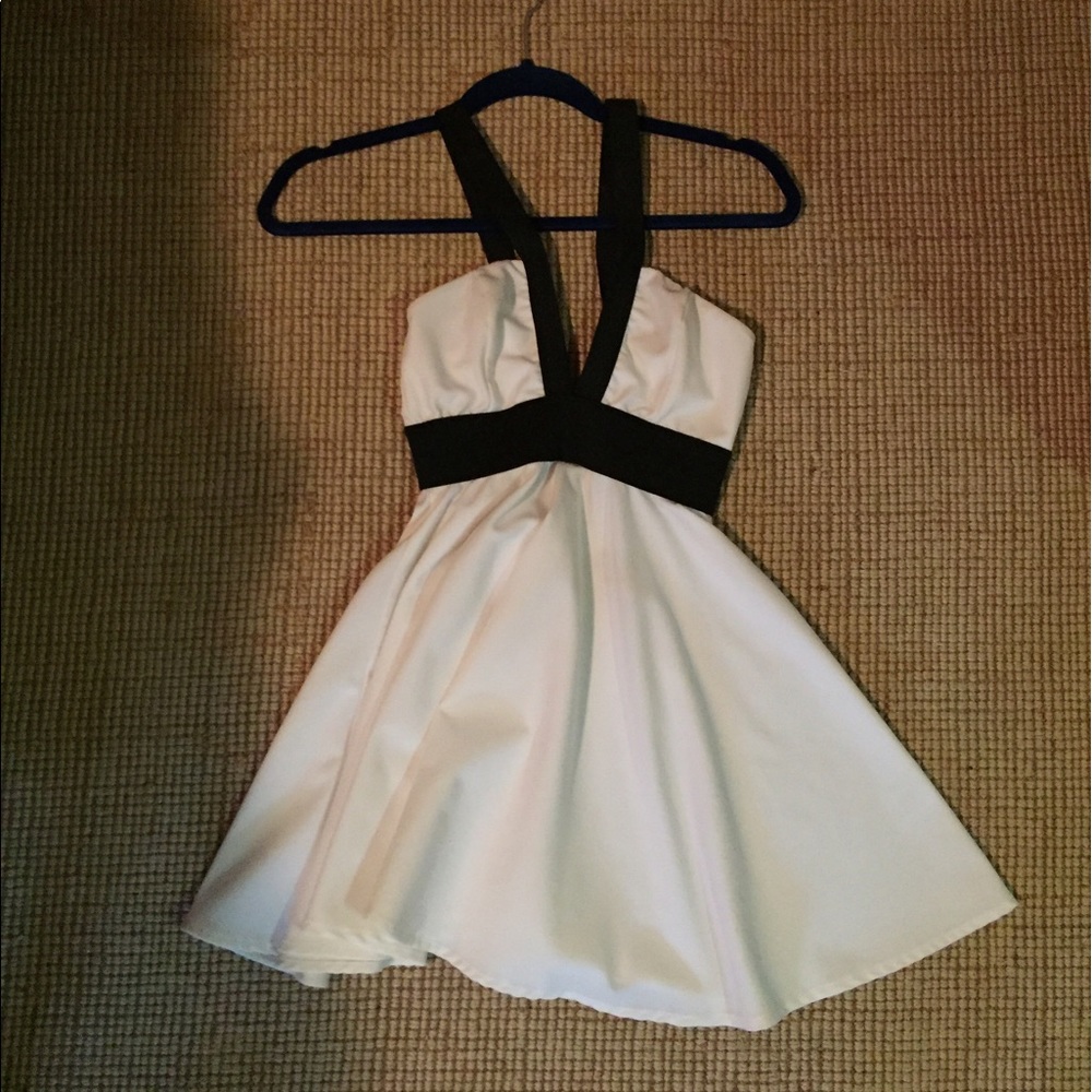 Deep v strap dress