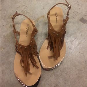Fringe sandals