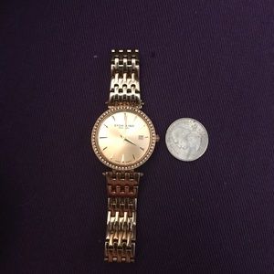 Gold Swarovski crystal (swiss movement) watch