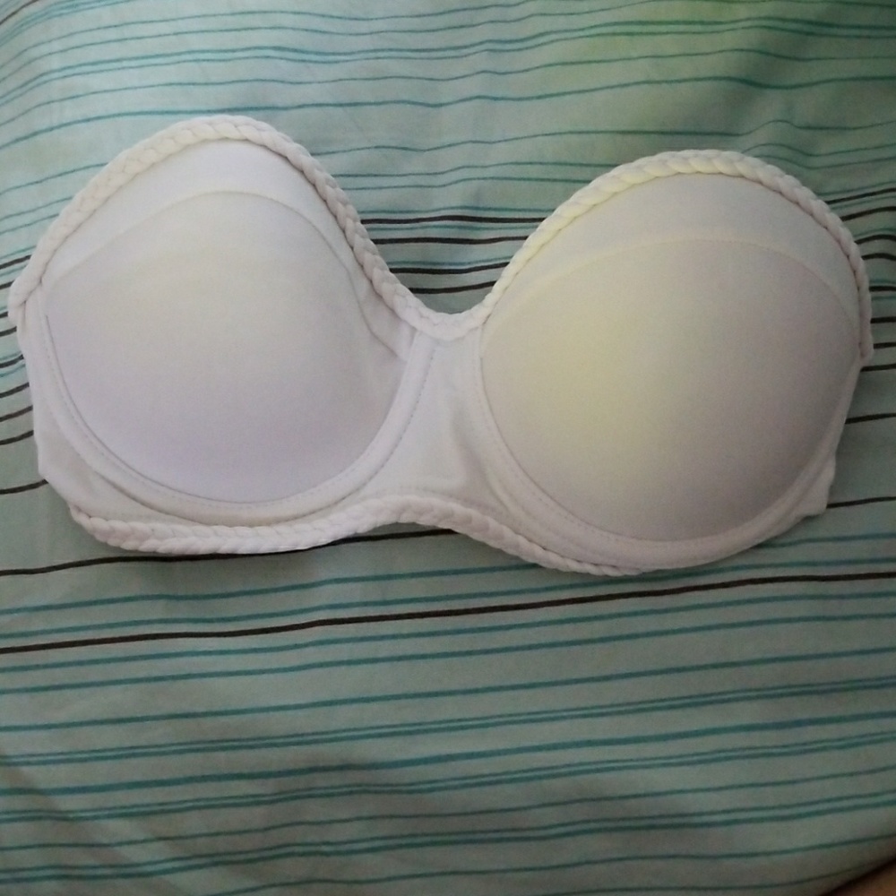 White Bandeau bikini top