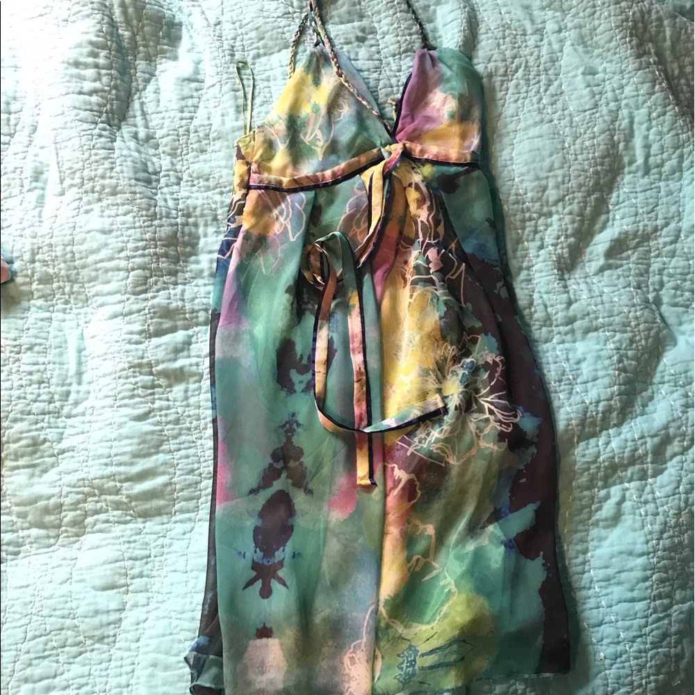 Floral silk dress from boutique in Italy