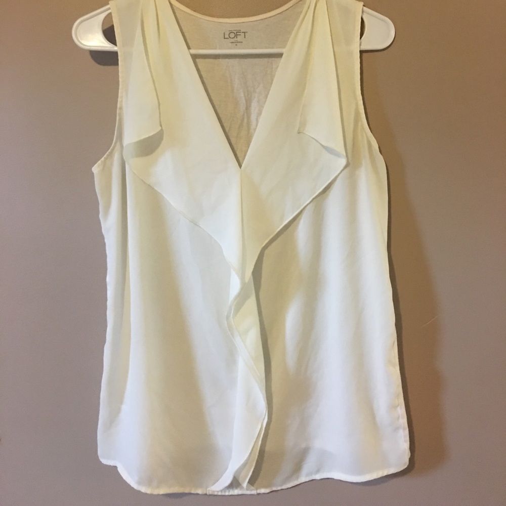 Loft cream tank top