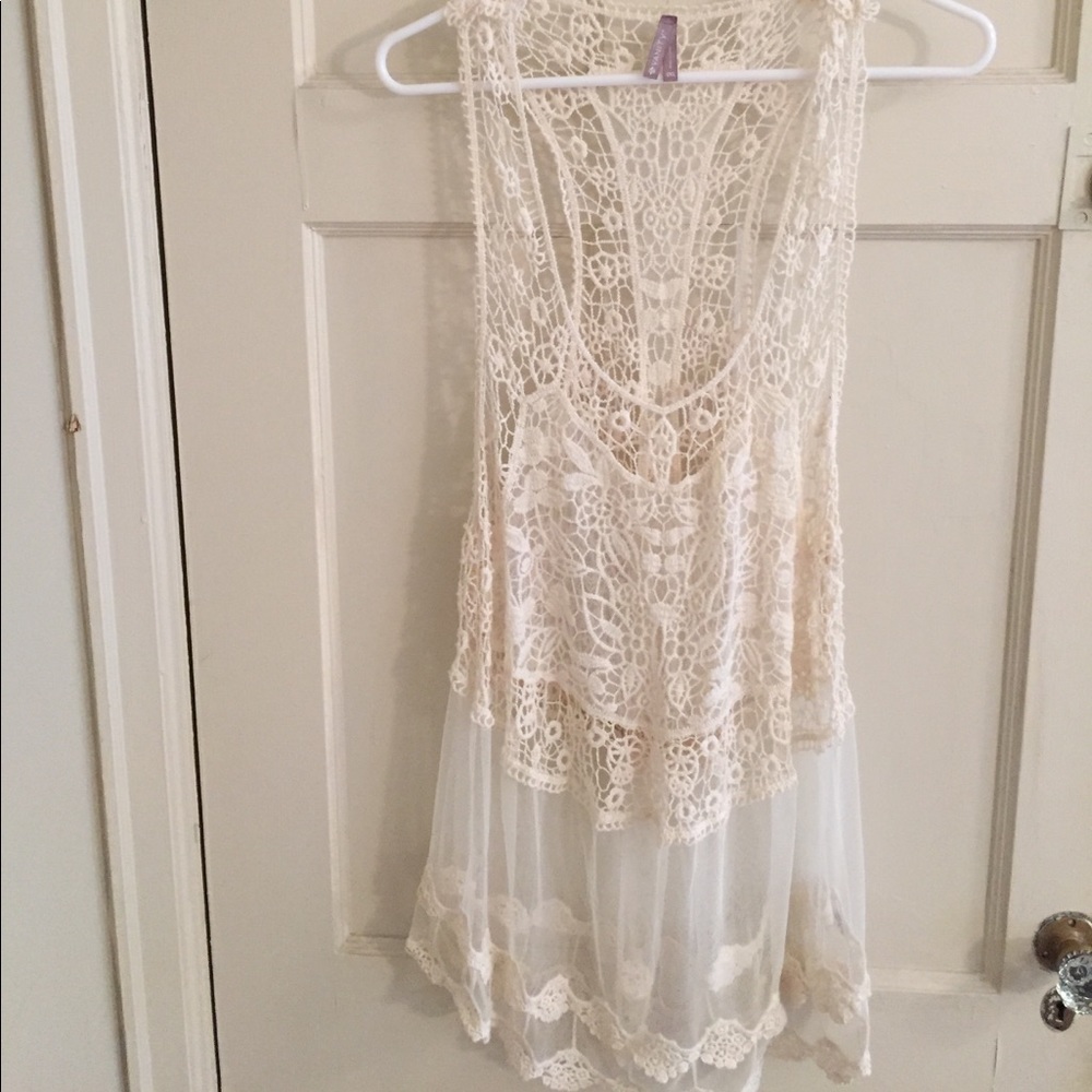 Cream Lace Tunic