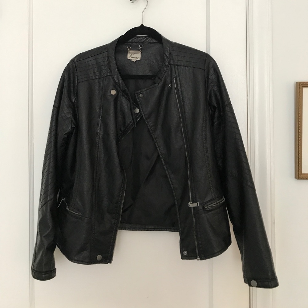 Black leather jacket