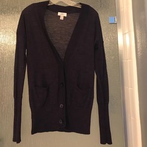 REDUCED!!! LOFT eggplant color cardigan