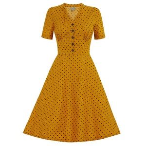 Lindy Bop polka dot tea dress NWT