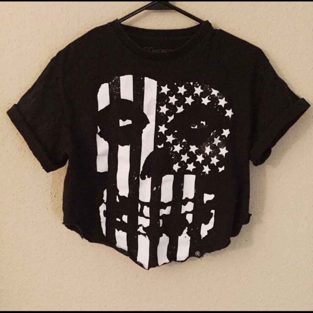 Distressed Misfits crop top