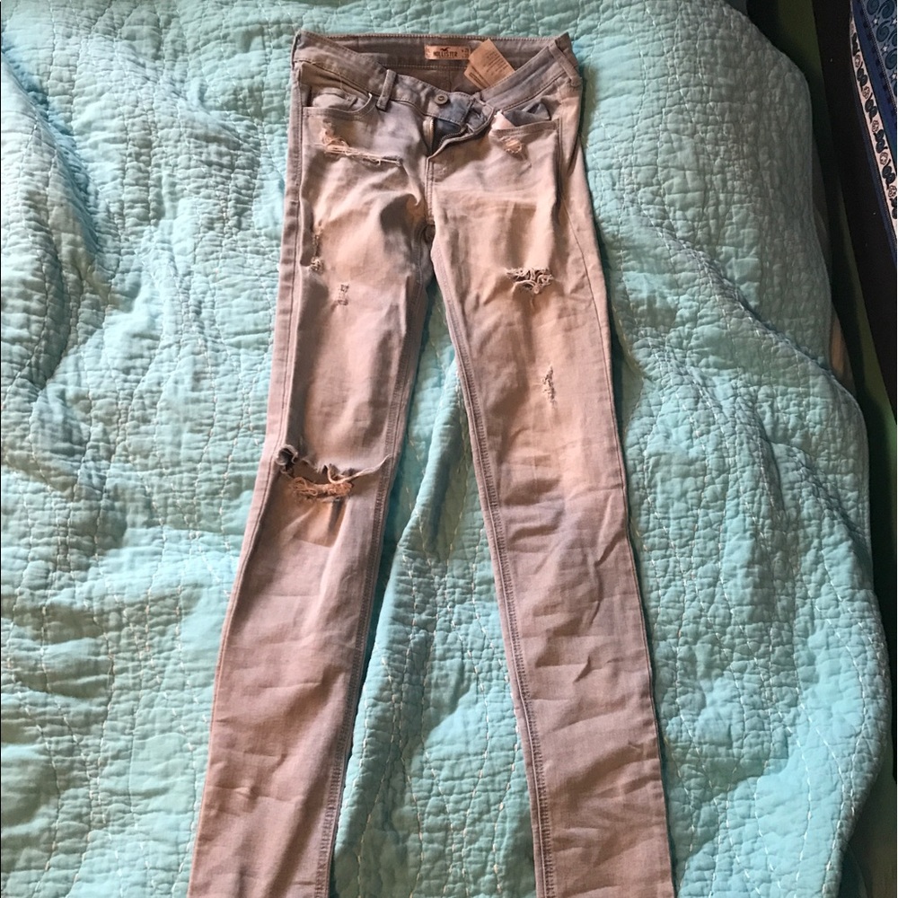 Destroyed light wash jeans