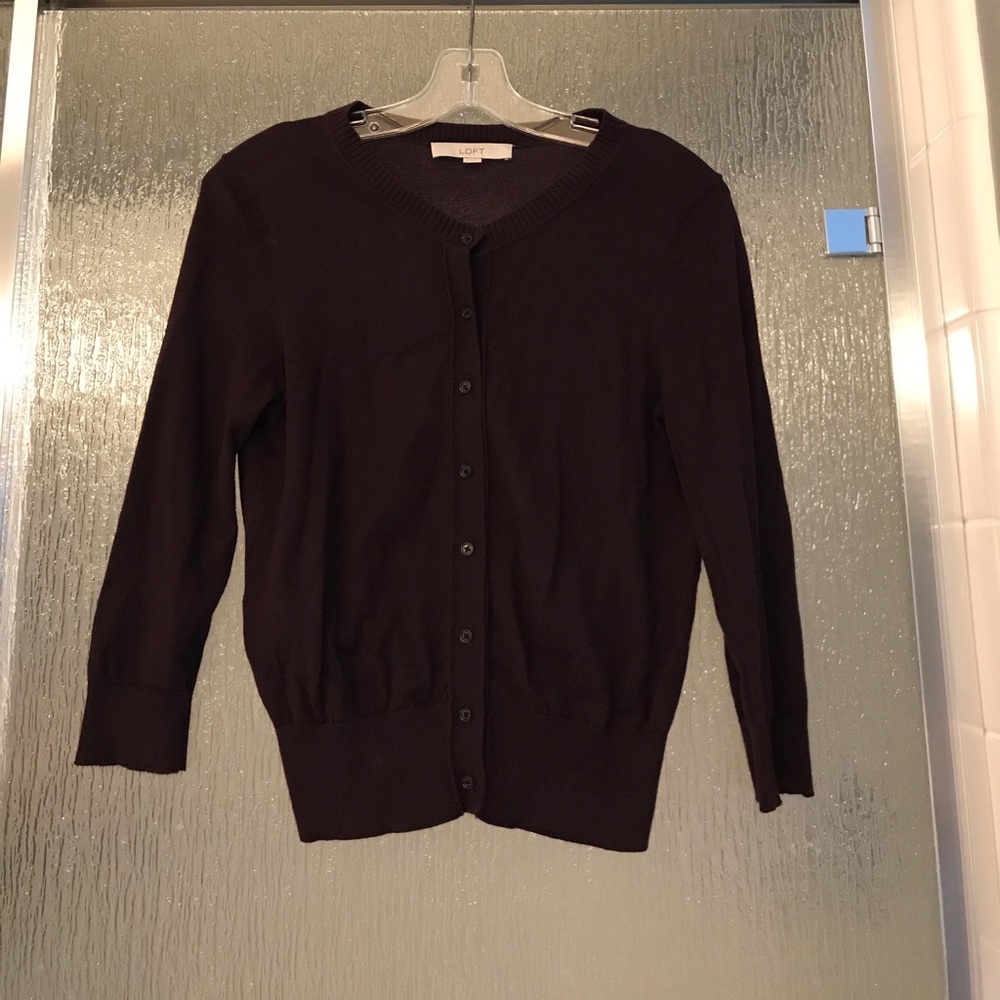REDUCED!! LOFT burgandy cardigan