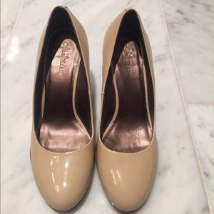 Cole Haan tan leather wedge