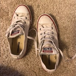 White low top Converse Chuck Taylors