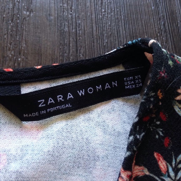 Zara Tops Zara Floral Long Sleeve Peplum Top Size Xs Poshmark