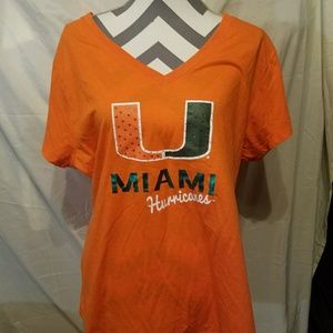 Miami hurricanes v neck