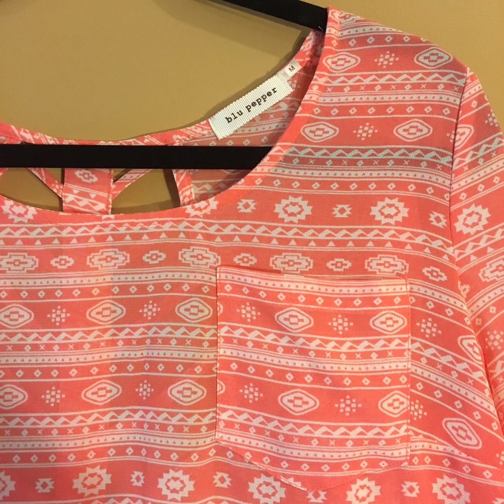 Pink Patterned Blouse (SOLD)