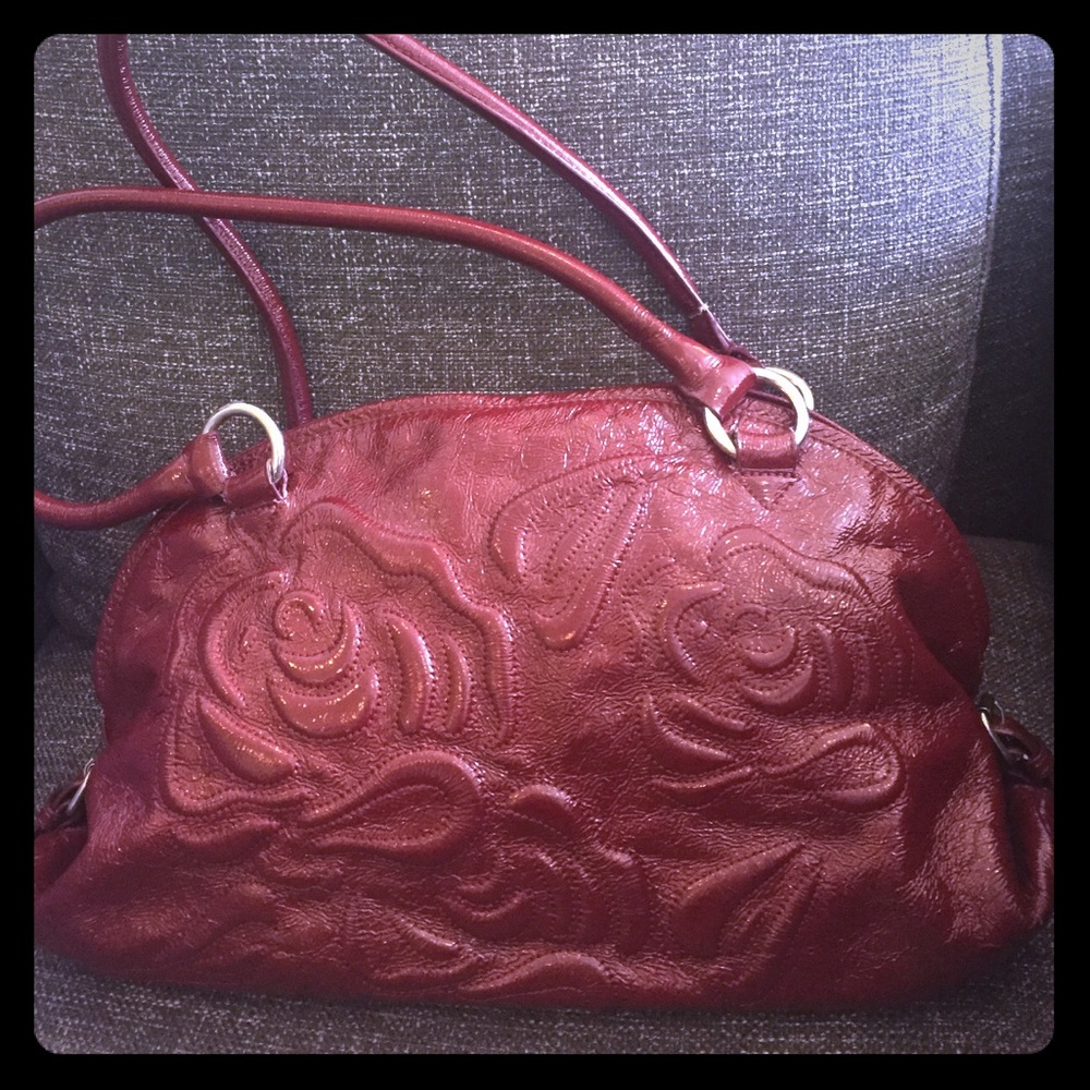 Hobo International Apple Red Satchel Shoulder Bag