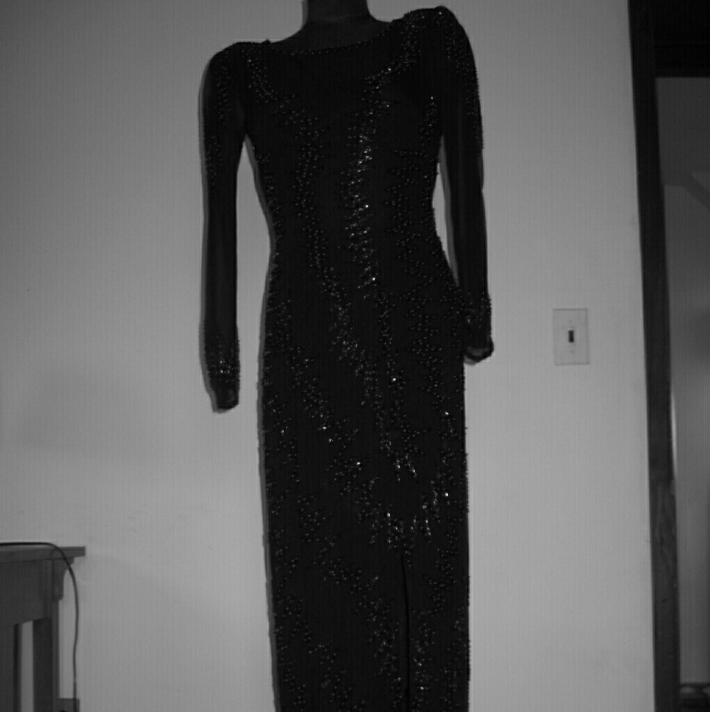 Black beaded maxi dress