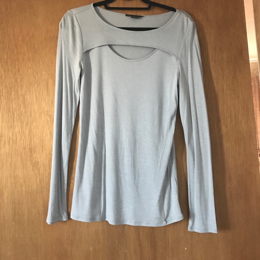 Armani exchange gray long sleeves top