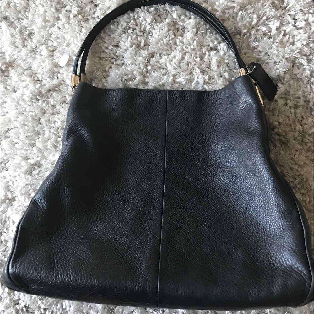 COACH BAG BLACK LEATHER
